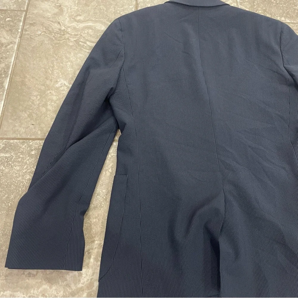 Banana Republic Blazer Mens 38 Regular Slim Fit Marzotto Wool Silk Jacket Stripe